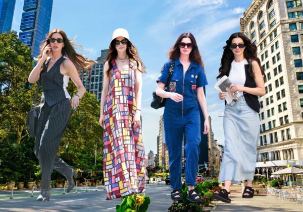 Anne Hathaway na snimanju Anne Hathaway na snimanju Anne Hathaway na snimanju Vrag nosi Pradu 2 outfiti Andy Anne Hathaway marie claire hrvatska