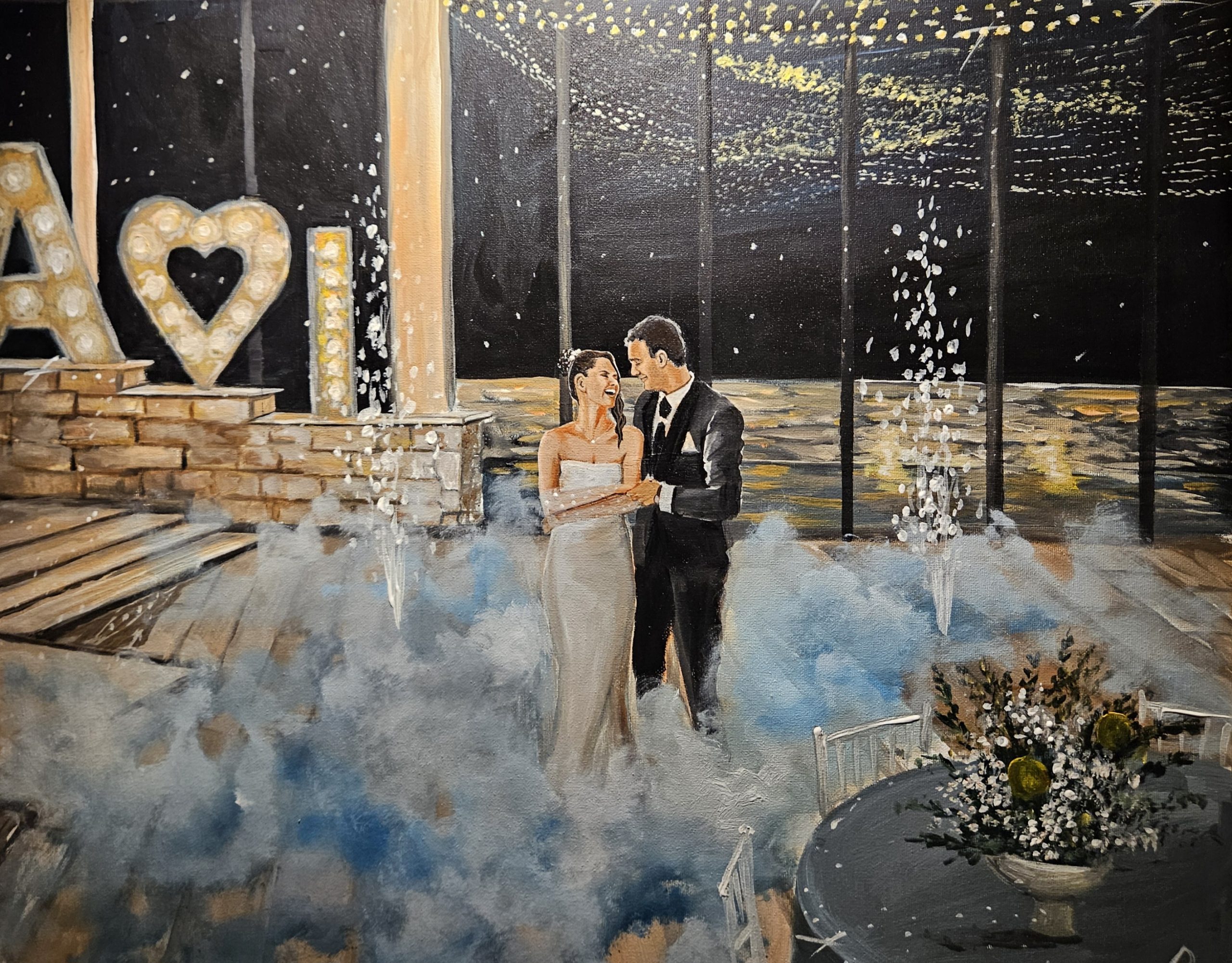 live wedding painter Dražena Andrić